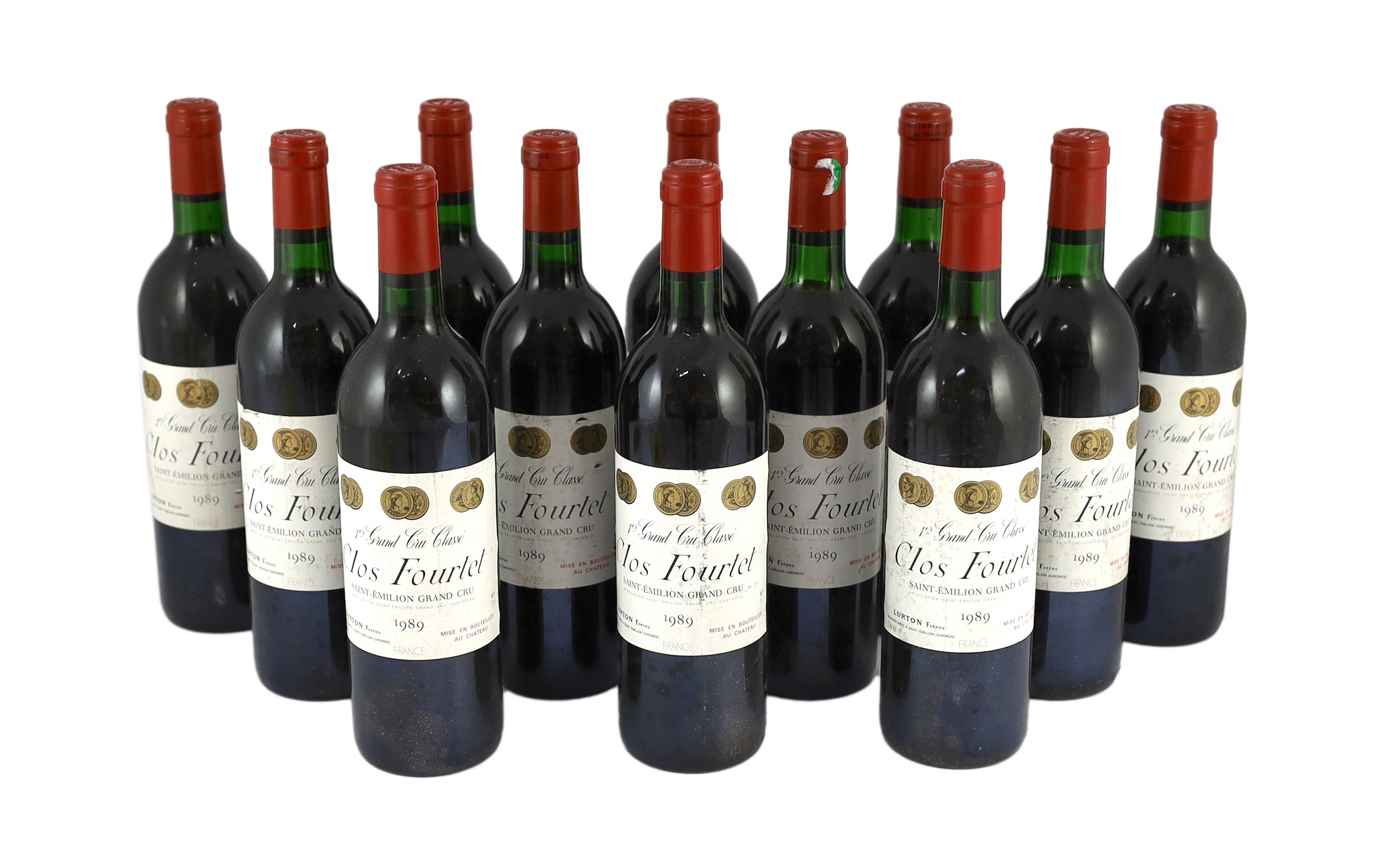 Twelve bottles of Clos Fourtet Saint Emillion Grand Cru 1989